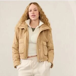 Athleta Tan Teddy Jacket